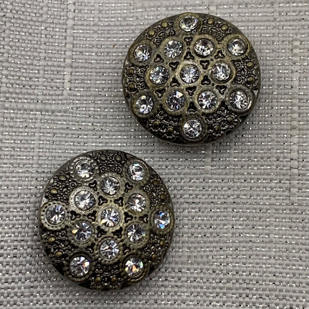 💗GOLD BLING - Matching Ginger Snaps & Co. Snap Button Charms Set of 2- 18mm/20mm